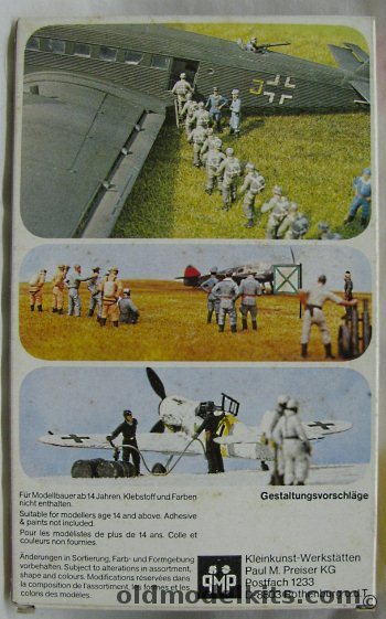 Preiser 1/72 Reich Paratroopers/ Luftwaffe Pilots /Luftwaffe Ground Personnel 1939-45, 4516 plastic model kit